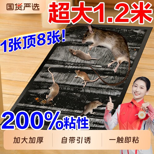 老鼠贴强力粘鼠板全家用窝端抓粘大老鼠加厚粘鼠胶驱捕鼠神器魔毯