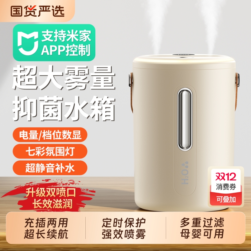 【双倍补水】智能定时加湿器小型