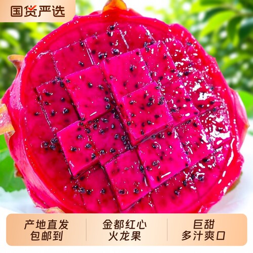 巨甜红心火龙果5斤|超1000次加购