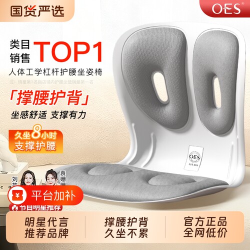 OES办公久坐不累坐姿矫正腰靠垫