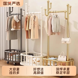 衣架卧室落地挂衣架可移动房间家用晾衣服架子室内衣帽架客厅结实