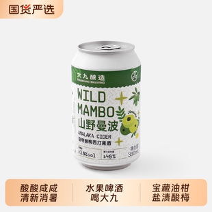 大九酿造山野曼波油柑酸梅西打果酒易饮国产精酿啤酒女士微醺流体