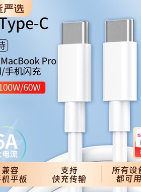 PD100W双typec数据线接口充电线手机安卓适用华为荣耀OPPO小米VIVO笔记本ipad苹果15/16iPhone17pro max