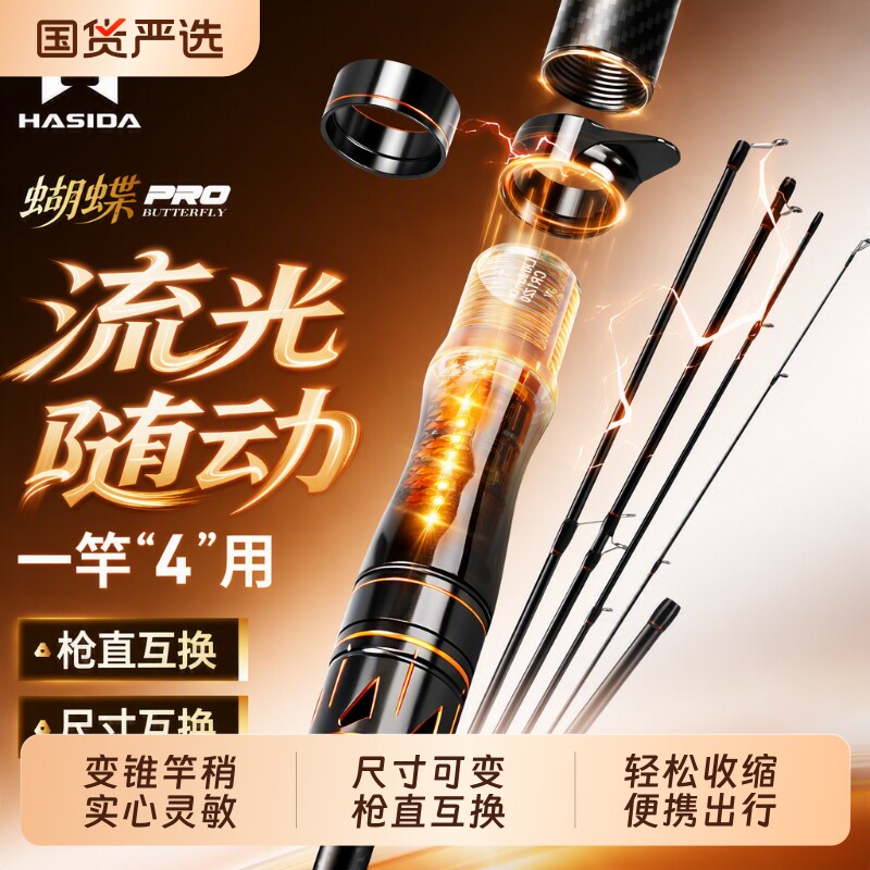 哈斯达蝴蝶pro枪直互换尺寸互换图片