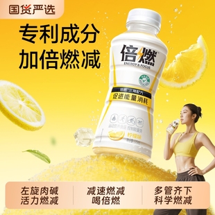 倍燃柠檬左旋超级燃运动功能饮料0糖0脂0卡无糖375ml 6瓶国货健身