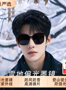 雪地墨镜男款爬雪山偏光防雪盲雪镜防紫外线太阳镜滑雪登山强光