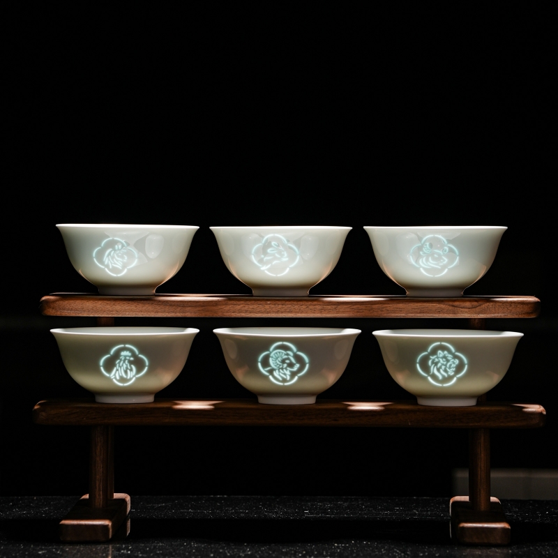 景德镇陶瓷闲云居十二生肖玲珑碗陶瓷碗抑菌防霉耐高温防滑易清洗