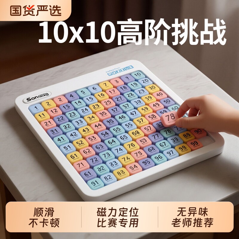 数字华容道益智玩具小学生滑动拼图磁力儿童专用三国逻辑思维训练