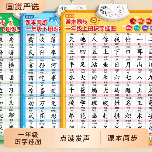 【课本同步】一年级识字有声挂图