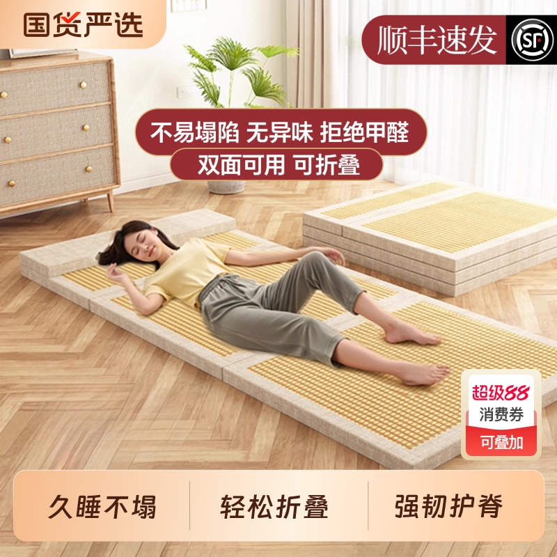 爱洁猫透气3E椰棕可折叠榻榻米垫