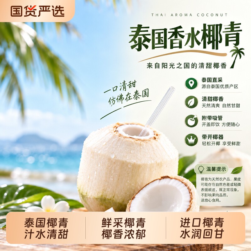 泰国进口椰青900g*2枚装