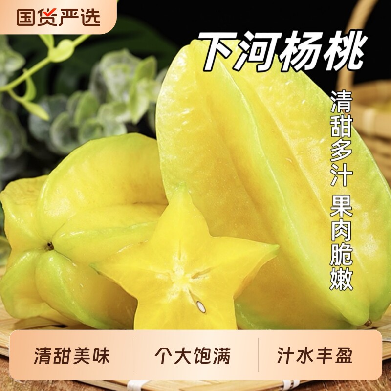 正宗福建漳州下河甜杨桃新鲜应季酸甜爆汁鲜果2斤起现摘整箱