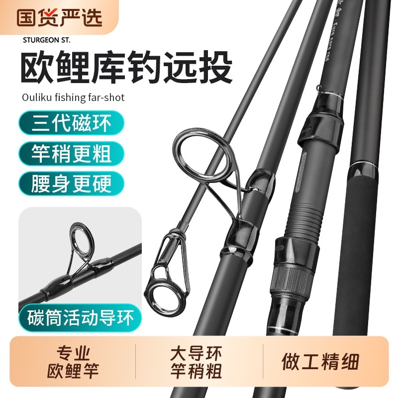 高碳伸缩欧鲤鱼竿专业大导环海杆路亚杆钓鱼竿抛竿远投岸抛大物