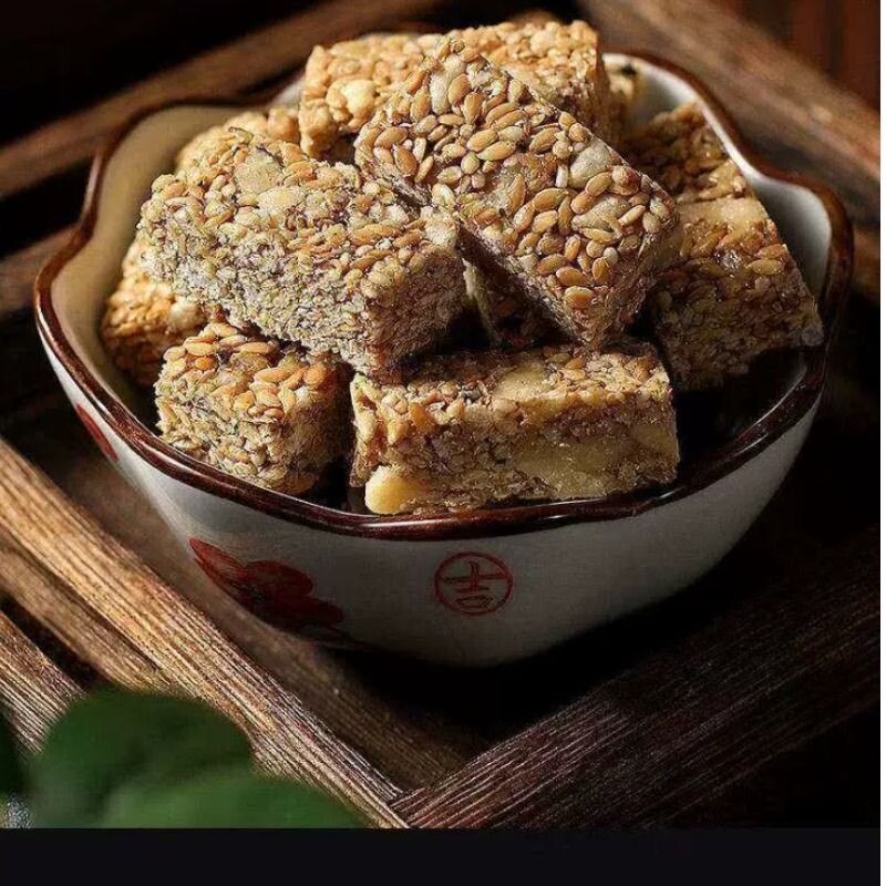 正宗亚麻籽核桃酥0蔗糖中老年滋补健康糕点零食亚麻核桃酥小零食