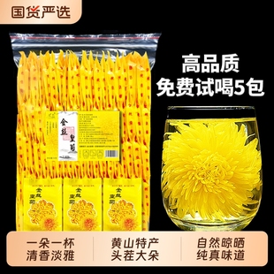 花丘金丝皇菊花大菊花茶包一朵一杯黄菊贡菊独立包装小包装枸杞