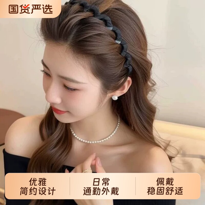高颅顶大波浪发箍女款图片
