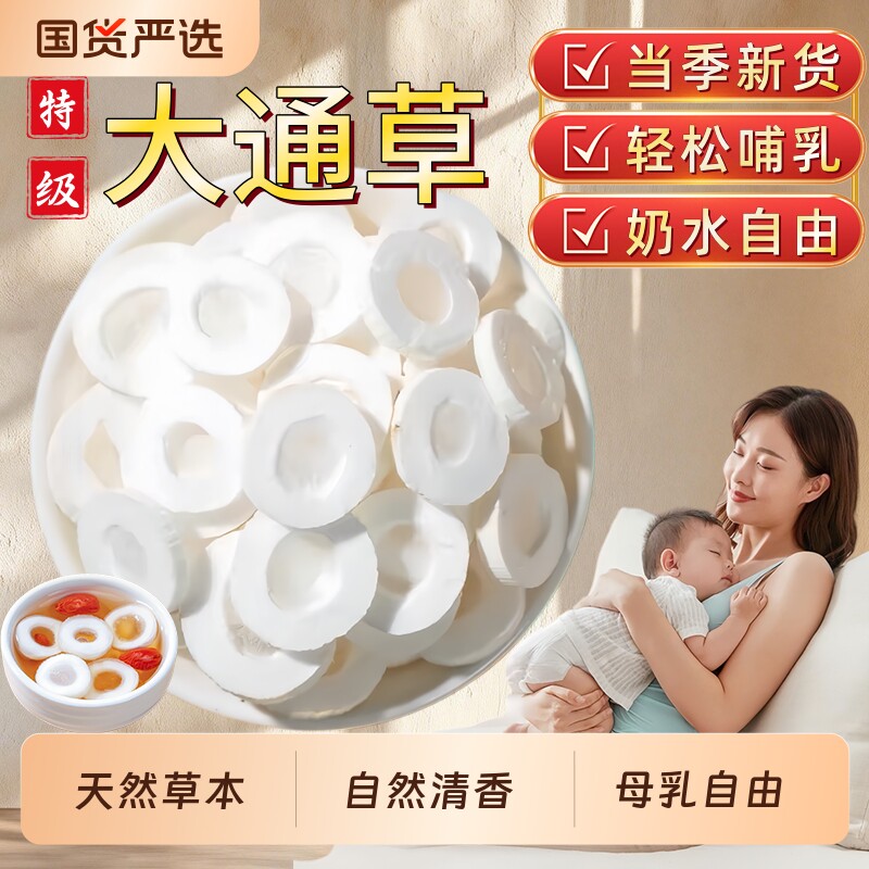 正宗大通草中药材产后哺乳期下原材料汤奶大通草片王不留行路路通