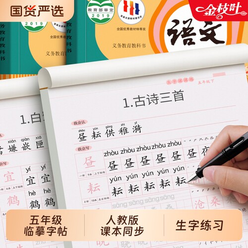 五年级上册同步练字帖人教版