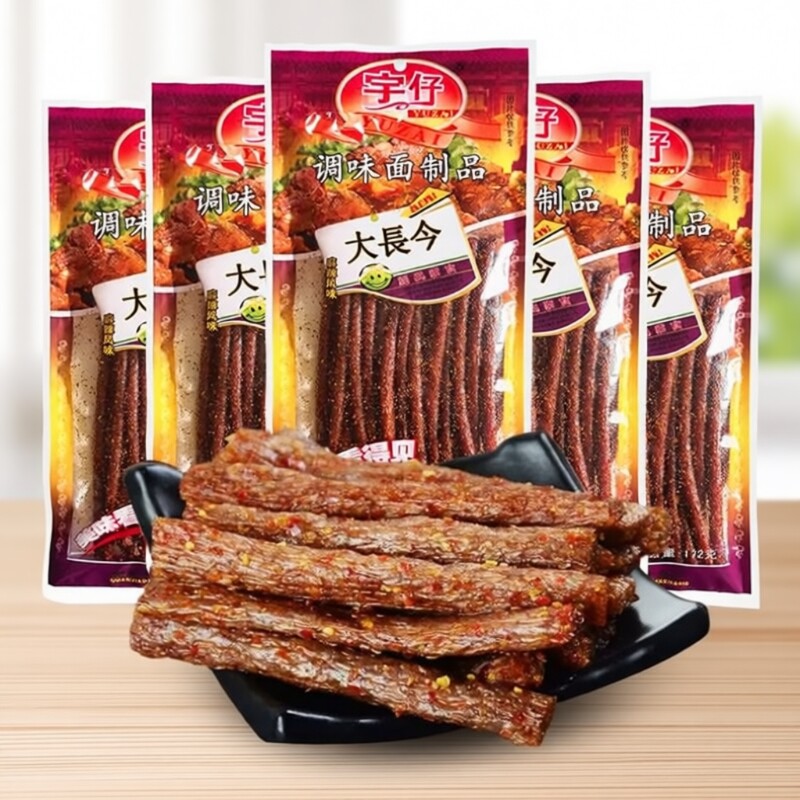 宇仔大长今儿时零食8090童年小吃麻辣豆筋辣条袋装经典解馋后面筋