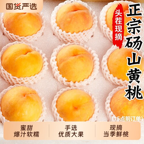 砀山黄桃新鲜水果9斤当季现摘