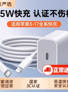 快充zpv适用苹果充电器45WiPhone17/16promax手机充电头15/14/13平板PD数据线20W原30W正品套装标准氮化镓