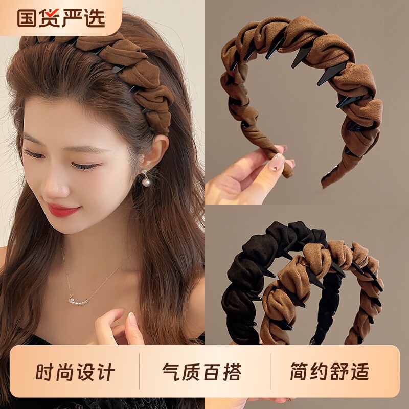 高颅顶发箍女款秋冬2025新款日常外戴洗脸专用头箍压发卡发捆头饰