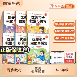 抖音同款 斗半匠优美仿写句子专项训练积累与大全小学生句子337晨读美文好词好句好段写作技巧一二年级同步作文三四五六上册正版