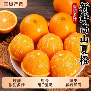 正宗夏橙冰糖甜橙现摘水果果冻手剥脐橙当季新鲜酸甜橙整箱包邮9