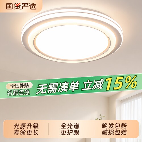 led简约风卧室护眼吸顶灯