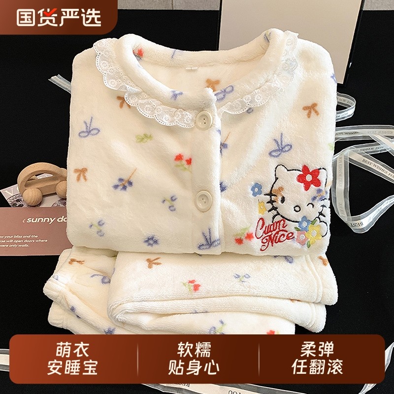 2025女童儿童秋冬季家居服睡衣