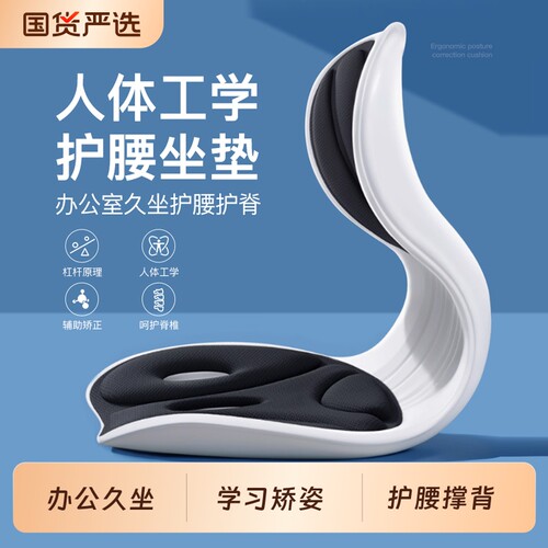 人体工学】办公学习护腰撑背坐垫