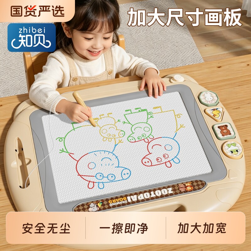 超大号儿童画板家用磁性可消除擦一岁宝宝2涂鸦3磁力画画玩具礼物图片