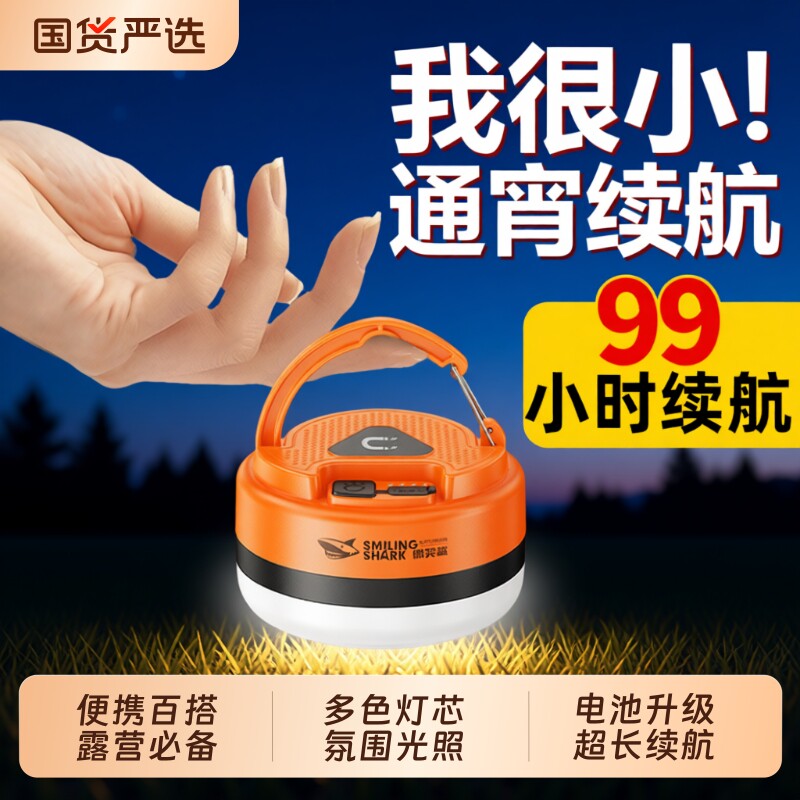 便携露营充电帐篷灯户外照明灯超长续航挂灯应急超亮野营灯天幕