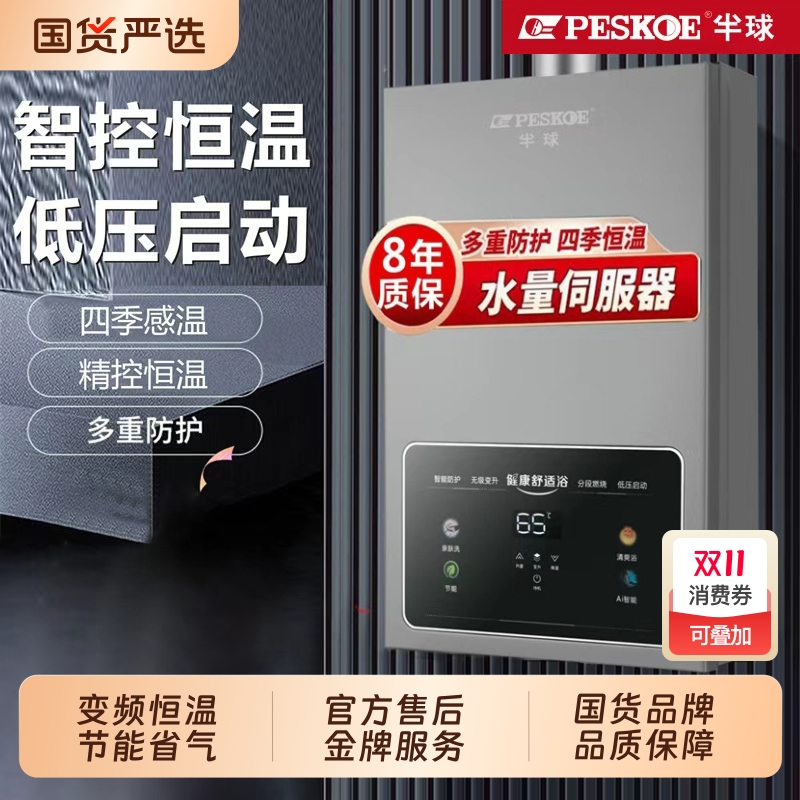 半球燃气热水器天然气家用恒温强排式液化气平衡式煤气洗澡热水器