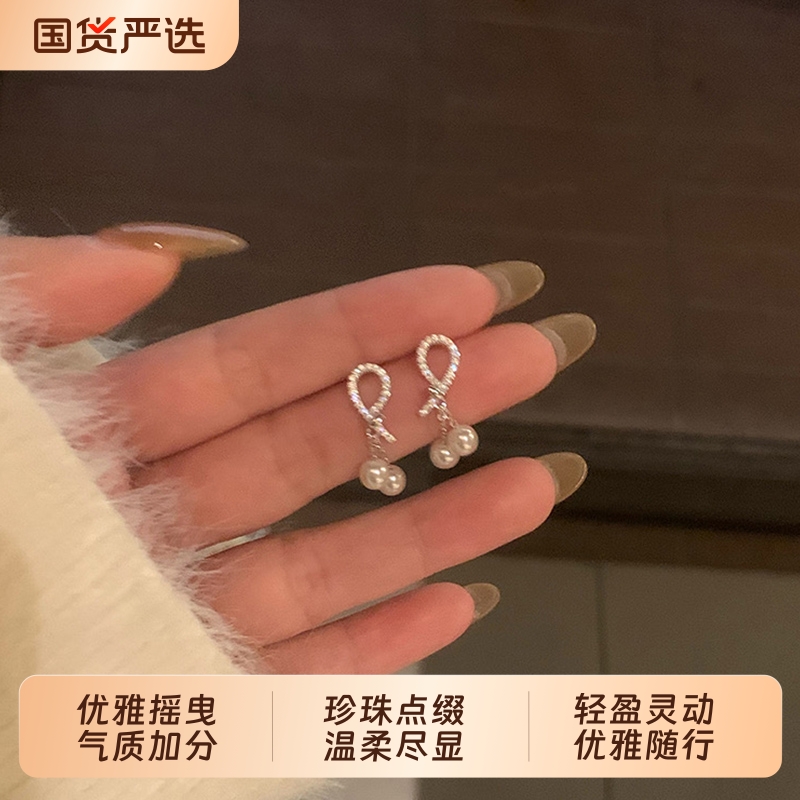 LNIEERS925纯银耳钉女精致高级感