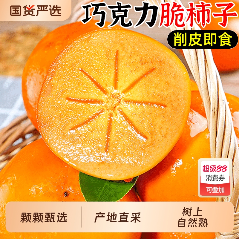 脆甜不涩收到即食丨巧克力脆柿子