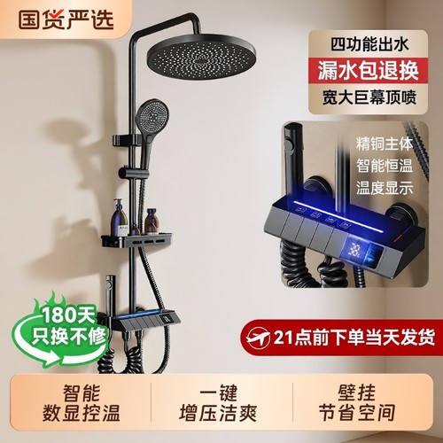 家用精铜淋浴花洒增压套装
