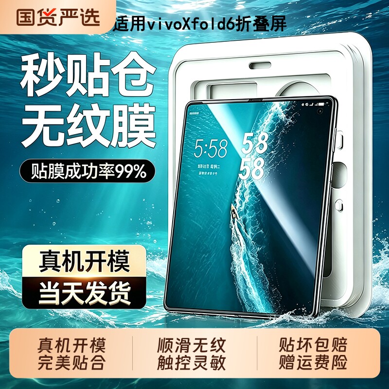 适用vivoxfold6内屏膜新款Xfold5手机膜软膜外屏钢化fold3pro保护膜折叠屏fold磨砂高清vivo内外屏保护贴膜图片