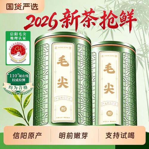 信阳毛尖绿茶茶叶2026新茶嫩芽毛尖浓香型自己喝正品明前栗香型