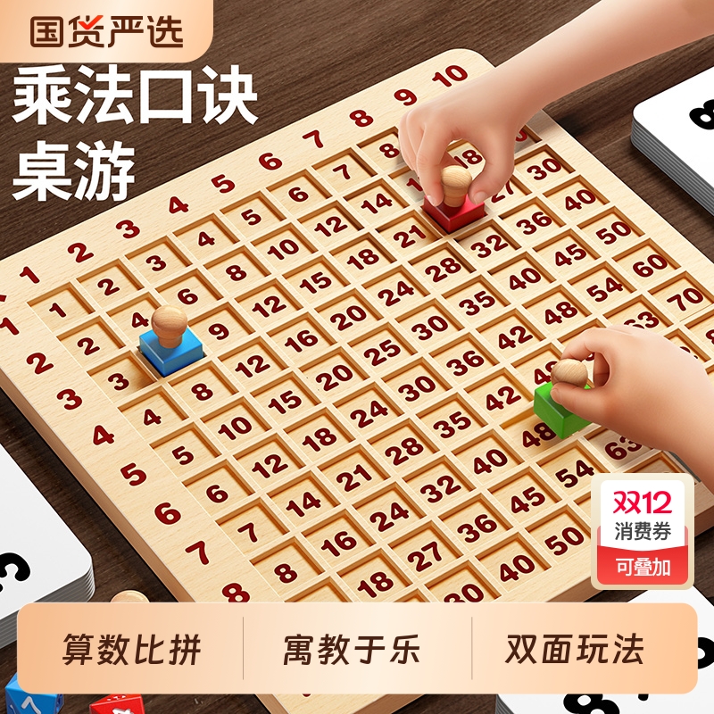 九九乘法口诀表数字学习卡片