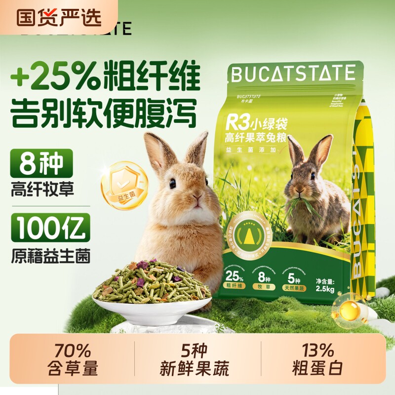 兔粮兔饲料兔子粮食幼兔成兔粮宠物小兔粮专用侏儒兔食物提摩西草