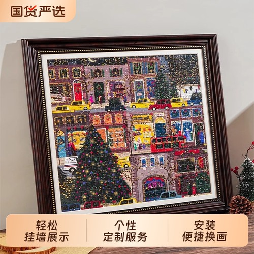 galison冬灯拼图相框挂墙