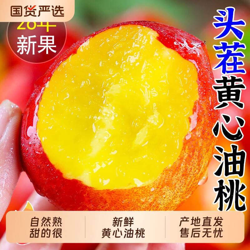 黄心油桃5斤大桃子新鲜水果当季整箱包邮3斤黄肉孕妇蜜脆桃现摘