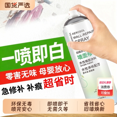 德国墙面修补漆白色乳胶漆内墙壁修复补墙膏室内涂鸦翻新漆自喷漆