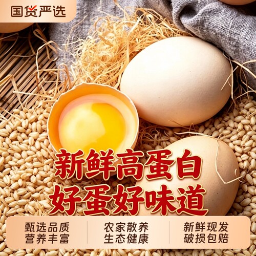 土鸡蛋正宗散养农家笨鸡蛋