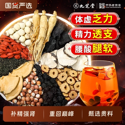 九芝堂八宝茶人参黄精桑葚枸杞五宝男士补精强肾养生茶九宝黄芪