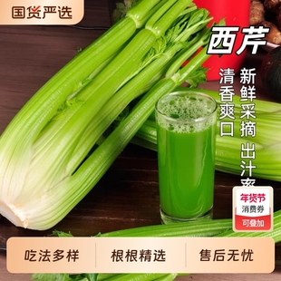 【胡鲜森】新鲜当季西芹3斤起芹菜榨汁专用蔬菜下划领补贴