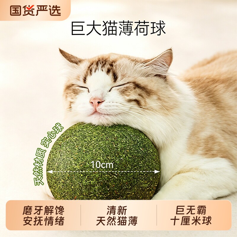 猫薄荷球超大小猫玩具解闷猫球磨牙逗猫棒猫咪用品木天蓼消耗体力