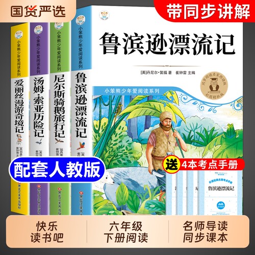 全套4册鲁滨逊漂流记六年级