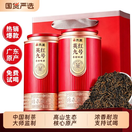 杰盈英红九号红茶广东英德清远特产工夫红茶浓香型茶叶口粮茶新茶